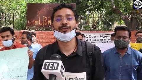UPSC CSE aspirants continue their protest at Jantar Mantar demanding extra attempt of prelims