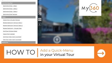 How to add a quick menu to my virtual tour | My360 Virtual Tour Software