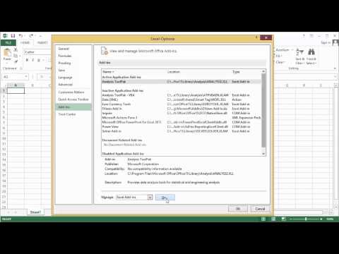 microsoft excel data analysis toolpak how to add