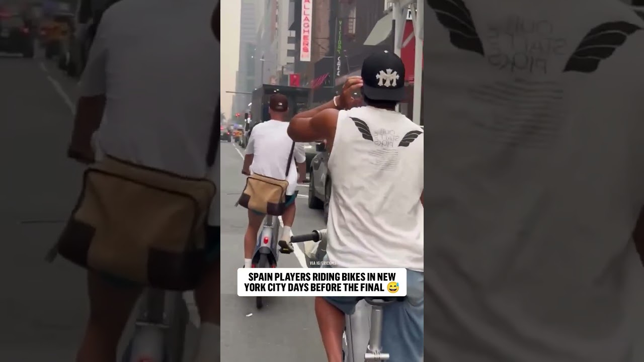A couple of Spain players were biking around New York days before becoming FIFA World Cup champs