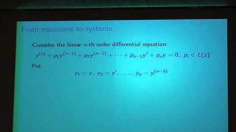 Frits Beukers - Arithmetic of values of E- and G-function (1/4) [Arizona Winter School 2008]