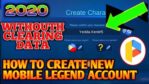 HOW TO CREATE MOBILE LEGEND NEW ACCOUNT WITHOUT CLEARING DATA 2020