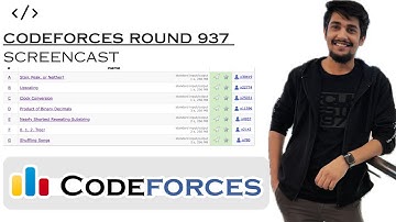 Codeforces Round 937 (Div. 4) || A-G Screencast