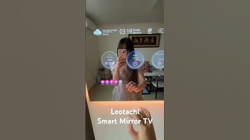 Leotachi Waterproof Tri-Color Light Smart Mirror TV Watch Movies, Android APP #smartmirror #mirrortv