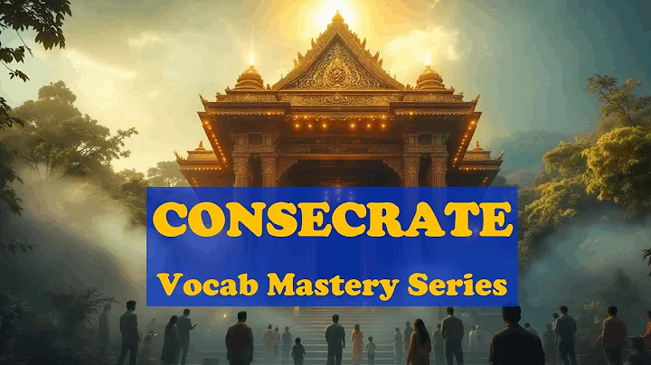 CONSECRATE | Vocab Mastery Series (Meaning, Examples & Visuals)