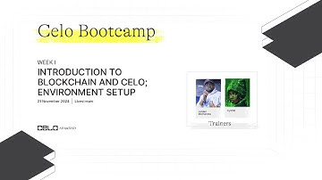 Celo Bootcamp Session One: Introduction to Blockchain