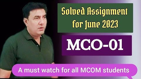#Solved Assignment for June 2023 #MCO-01