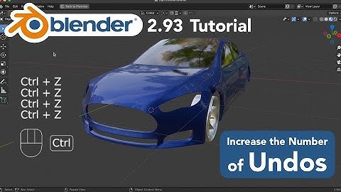 How to Increase the Number of Undos in Blender 2.93