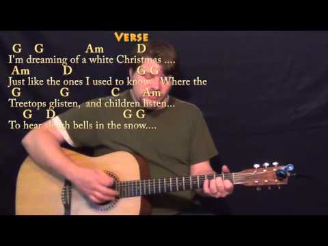 White Christmas (Christmas Songs) Strum Guitar Cover Lesson in G with Chords/Lyrics