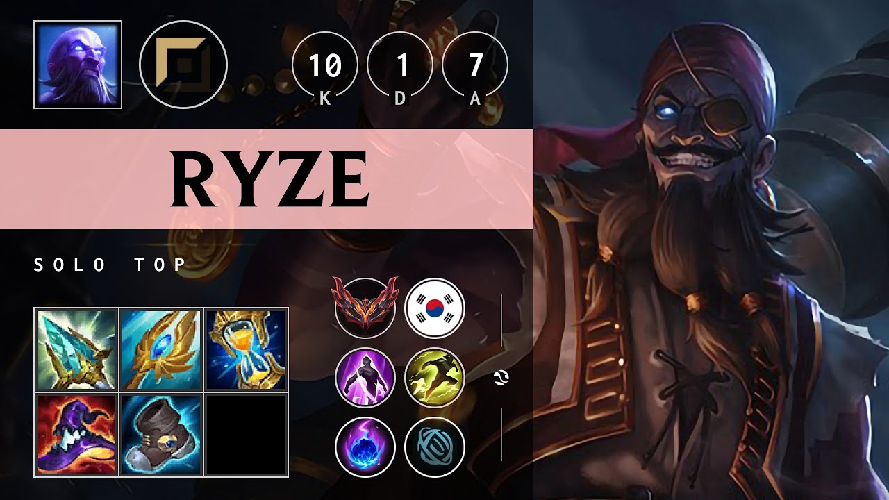 Ryze Top vs Gragas - KR Grandmaster Patch 25.19