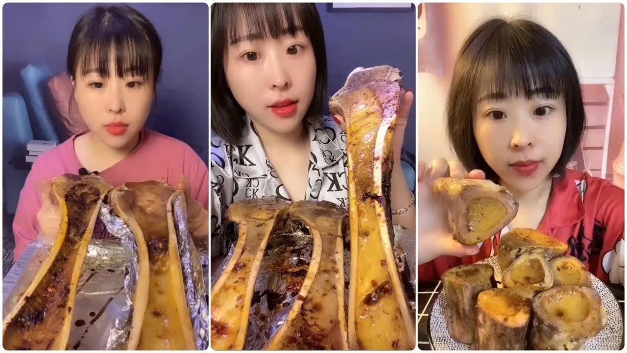 ASMR MUKBANG CHINA EAT BEEF BONE MARROW, THÁNH ĂN TUỶ XƯƠNG CAY, 吃牛骨髓, 골수를 먹다 #98