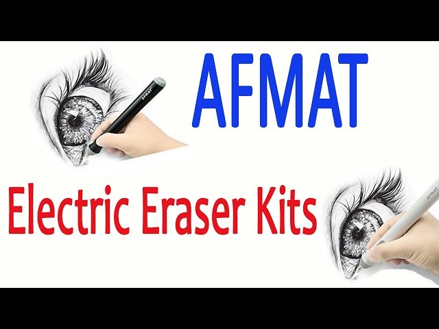 Electric Eraser for Artists, AFMAT Electric Eraser Kit,140 Eraser Refills, Rechargeable Electric Erasers for Drafting, Electric Pencil Eraser, Battery