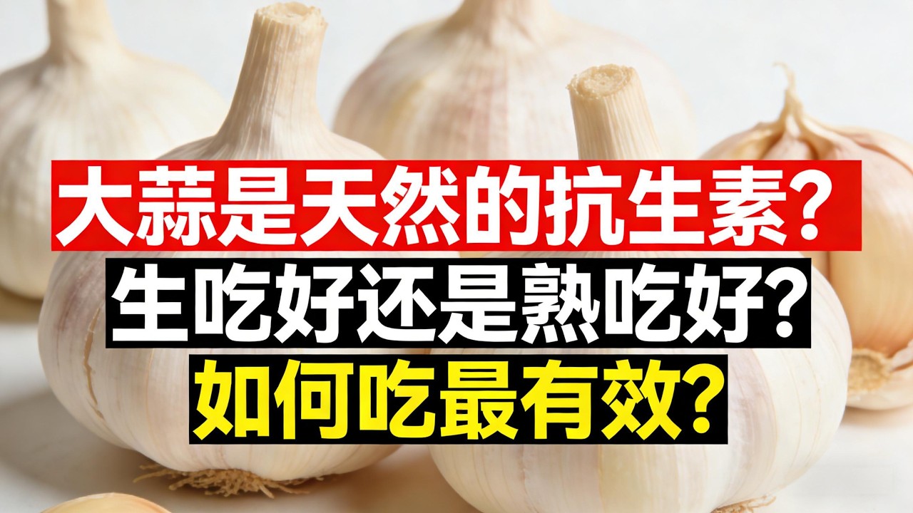大蒜是天然抗生素？生吃熟吃科學吃法全解析！