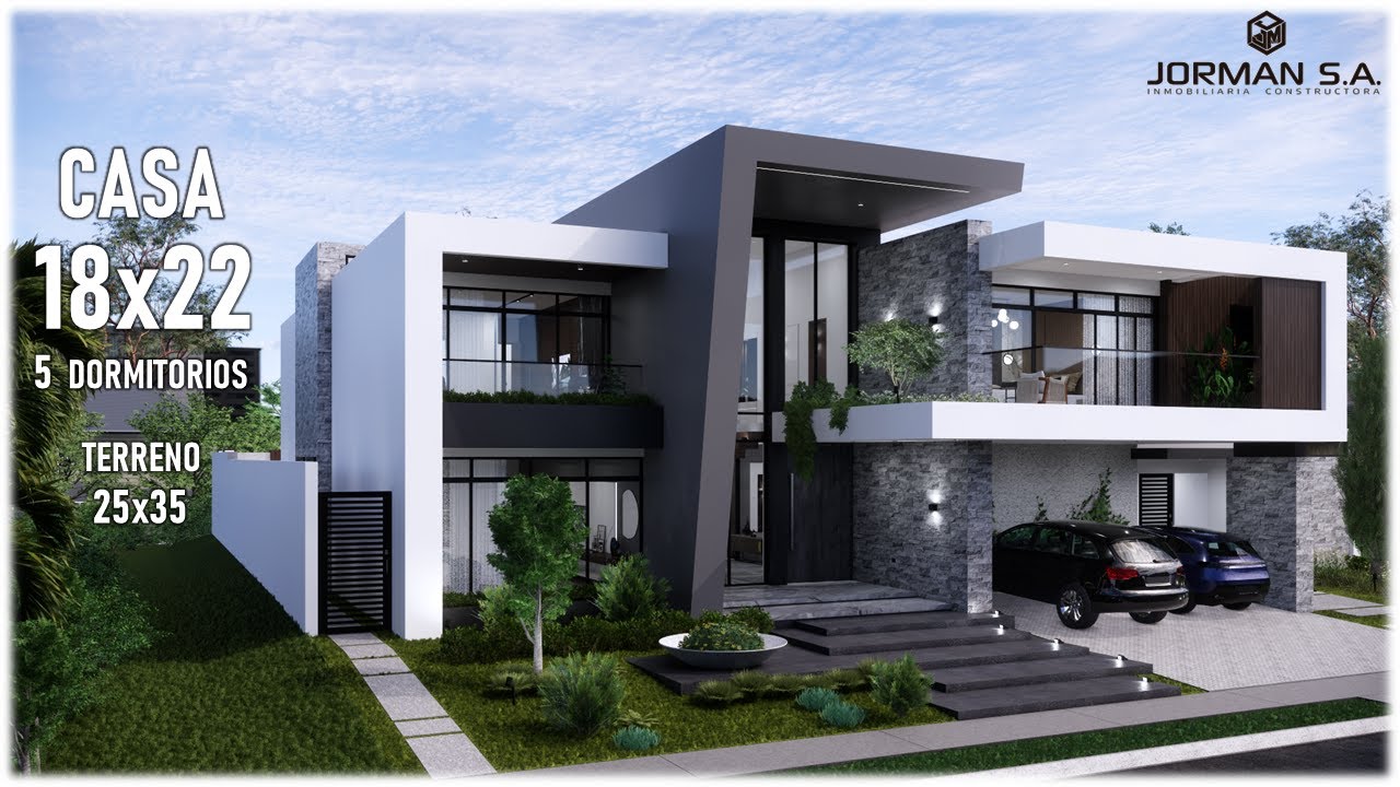 ⁣House Design | Modern House Design | 18x22m 2 Storey | 5 Bedrooms