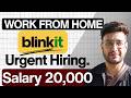 Blinkit Work From Home Jobs 2025 🤑🔥 | Mass Hiring Started! | Apply From Mobile