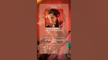 Thumbnail of One Right Now By Post Malone and The Weeknd #shorts #postmalone #theweeknd #music4_life