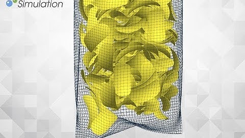 Packaging of chips in a flexible bag with DEM Simulation