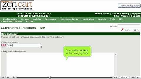 How to add categories to your store in ZenCart - Zencart Tutorial