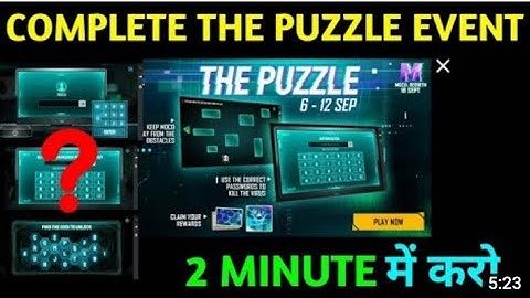 HOW TO COMPLETE THE PUZZLES EVENT FREE FIRE NEW EVENT THE PUZZLE EVENT KESE KARE #Free fire