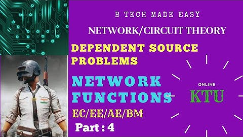Dependent source problem solving /NETWORK FUNCTIONS PART :4 /Network /Circuit Theory  by Dinu A G