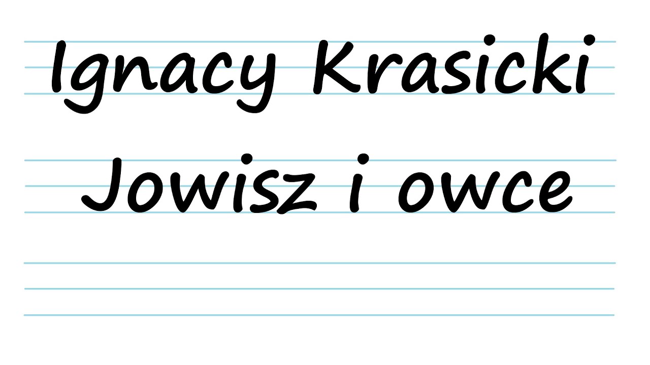 Ignacy Krasicki, Jowisz i owce, bajki dla dzieci po polsku 1080p - YouTube