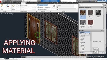 Applying Material in AutoCAD 3D | AUTOCAD