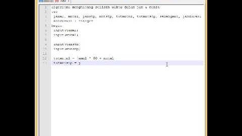 Algoritma menghitung jam dan menit