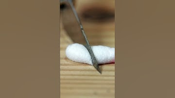 Satisfying Cotton Bud Slicing with Mesmerizing Sound | Object Macro Close-Up #asmr #object #shorts