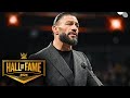 Roman reigns acknowledges paul heyman in induction speech wwe hall of fame 2024 highlights