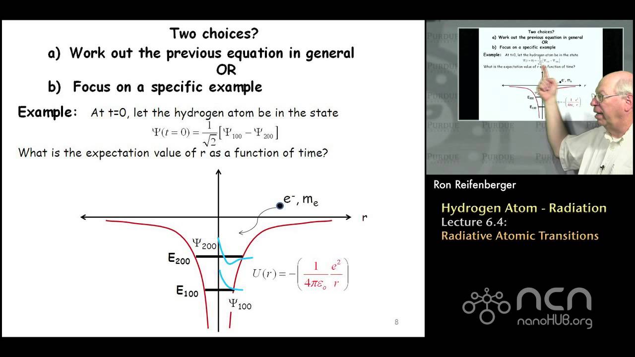 Purdue PHYS 342: Modern Physics L6.4: Hydrogen Atom: Radiative Atomic ...