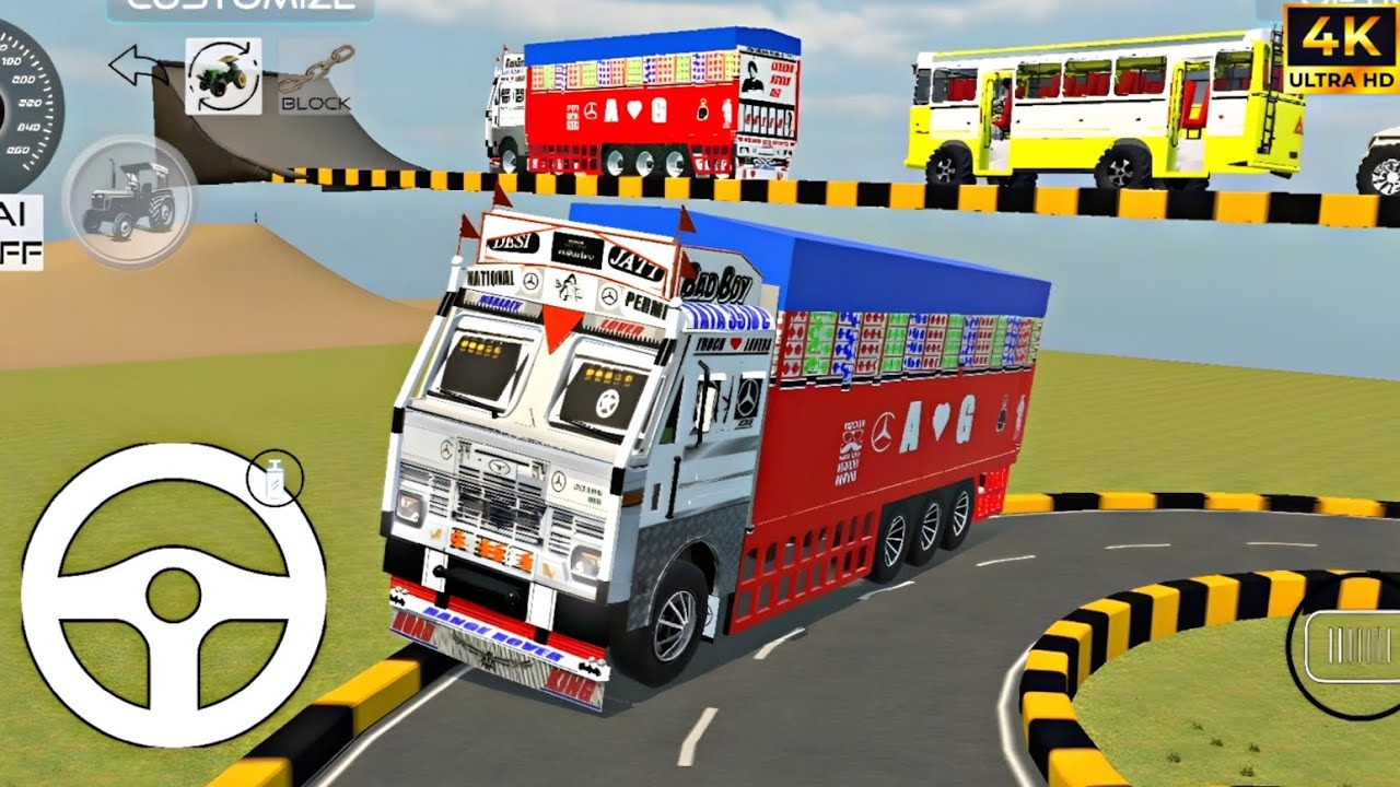 Drive Truck And Unloading Stones from dumper truck #drive #dumper  #truck #gaming