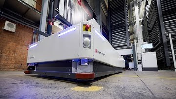 30 kW-Laser mit Lager und FTS automatisiert | 30 kW Laser automised with warehouse and AGV