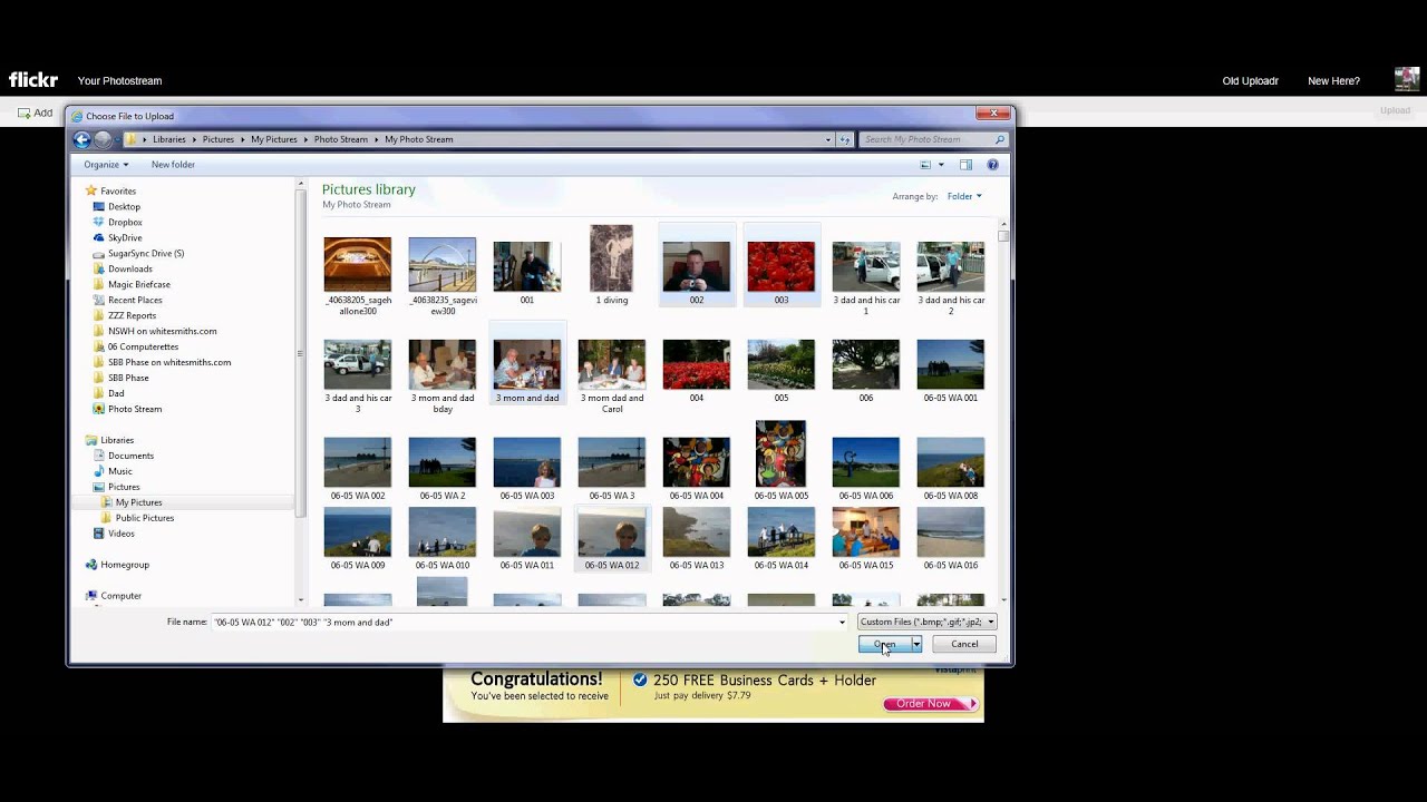 Uploading photo to Flickr