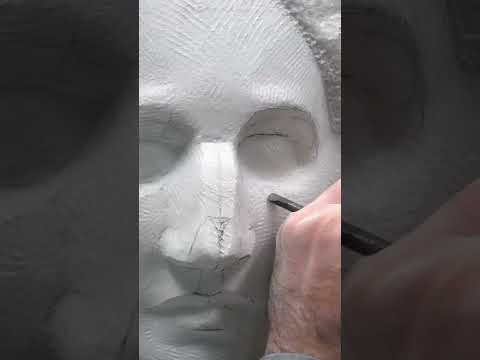 Carving A Marble Face | A 20 Seconds Time Lapse