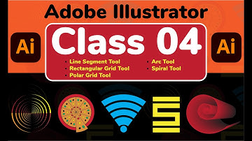 Class 04 of Adobe Illustrator - Arc Tool, Rectangular Grid Tool, Spiral Tool, and Polar Grid Tool