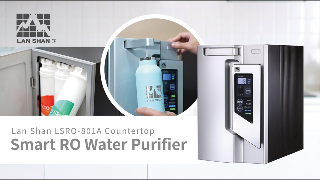 逆浸透膜浄水器LAN SHAN LSRO-801A LanShan LSRO-801A Countertop Smart RO Water Purifier-English - YouTube