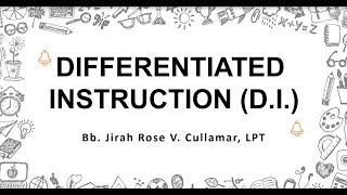 Differentiated Instruction (DI) Discussion MSTRAT EMCI
