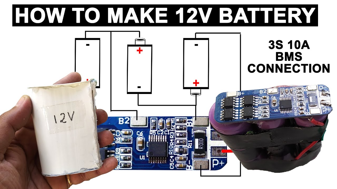 How to Make a 12v 10A Lithium ion battery with 18650 Batteries 