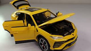 Unboxing of Lamborghini Urus Yellow | Diecast Model Cars 1:24 | Scale Model Car