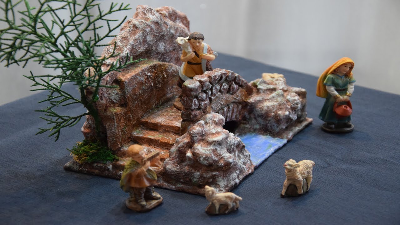 COME CREARE UN PONTE IN POLISTIROLO E GESSO PER PRESEPE , MODELLISMO E