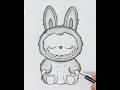 Easy Labubu drawing #pencilsketch #art #satisfying #fyp #viralart #viralvideo #drawing