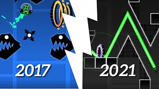 Evolution of my solo Geometry Dash Layouts! (2017 - 2021) screenshot 1