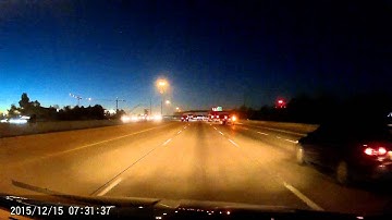 Geminid Meteor Shower, I-45 S, 2015-12-15, Dashcam