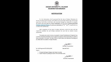 Assam University TDC CBCS Official Notice | Pranoy Roy | #assamuniversity