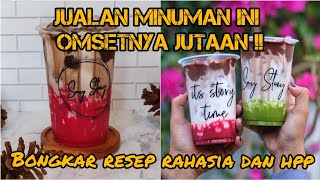 viral signature drink recipe say story red velvet choco. suitable for business ideas