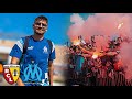 Rc lens  om  ambiance de feu au dpart des joueurs marseillais vers lens  