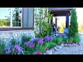 Front yard garden tour  window boxes perennials in bloom  container garden recipes