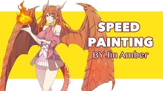 【SpeedPaint】 OC Commission in August【Clip Studio Paint】
