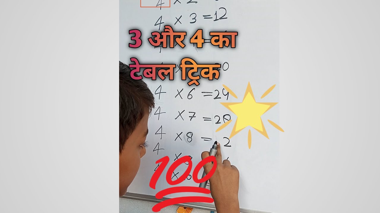 3-and-4-ka-table-trick-3-4-ka-pahada-trick-youtube