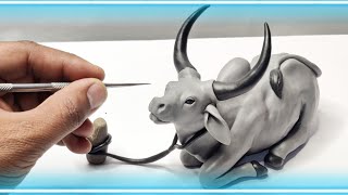 Clay sculpting: How To Make A Cow Out Of Clay Step By Step : Polymer clay cow : how to make cow